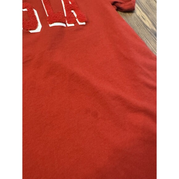 GUESS Los Angeles L.A. Red T-Shirt Graphic Logo Size L (READ!) - Picture 3 of 5